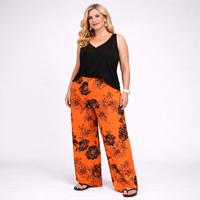 Bright Coloured Wide Leg High Rise Palazzo Trousers