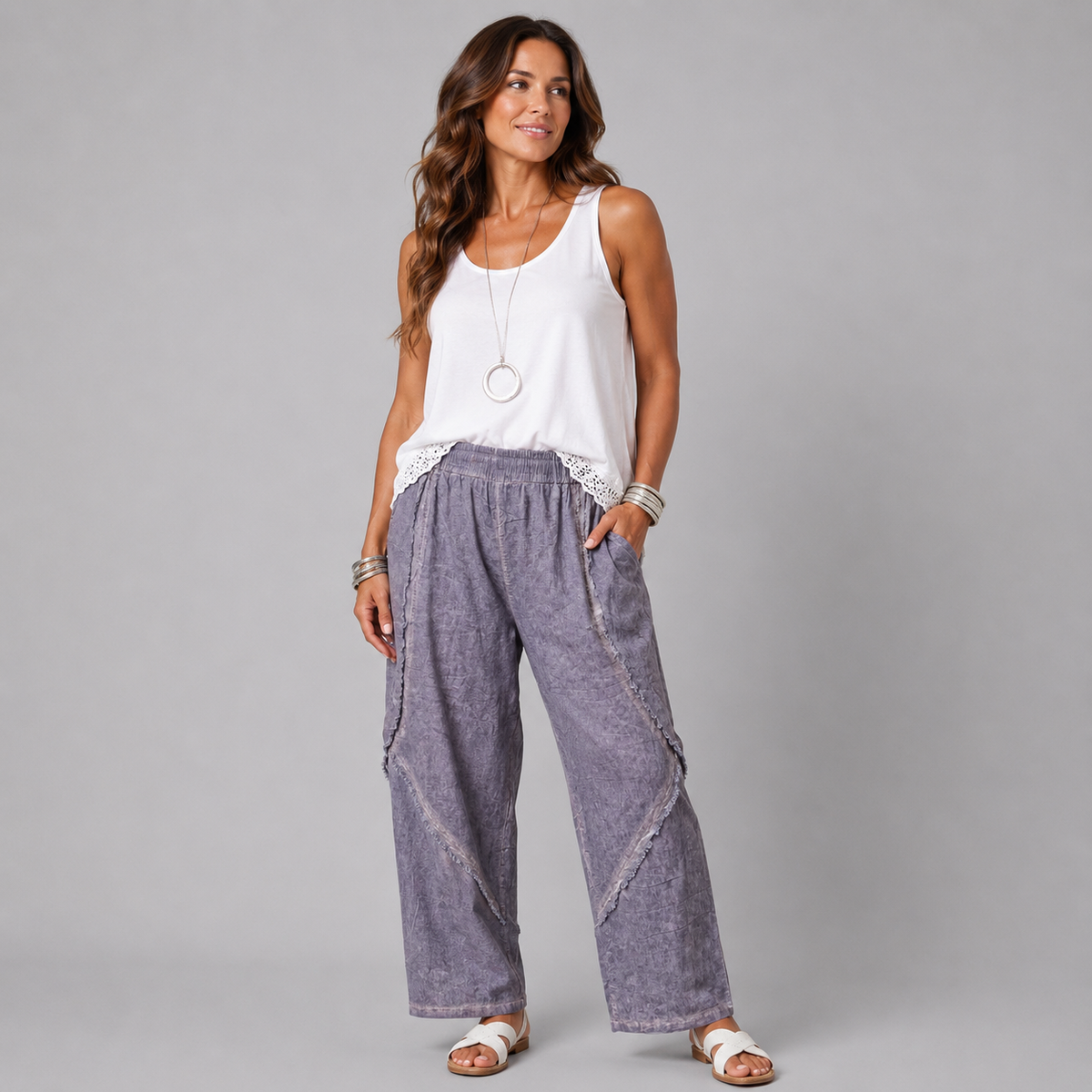 ASHY BLUE PANTS