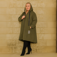 A-Line Dipped Hem Rain Mac