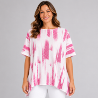 Splash Hanky hem top / blouse