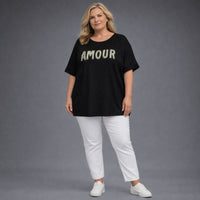 Studded Short Sleeve Cotton T-Shirt