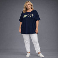 Studded Short Sleeve Cotton T-Shirt