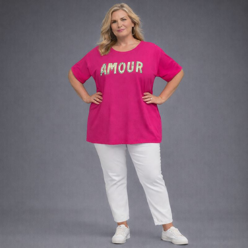 Studded Short Sleeve Cotton T-Shirt