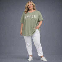 Studded Short Sleeve Cotton T-Shirt