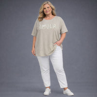 Studded Short Sleeve Cotton T-Shirt