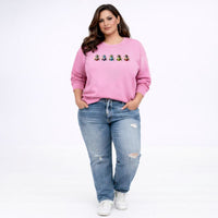 Cotton Sweatshirt with 5 Multi Coloured Bees