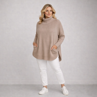 Super Soft Polo Neck Jumper with Pockets