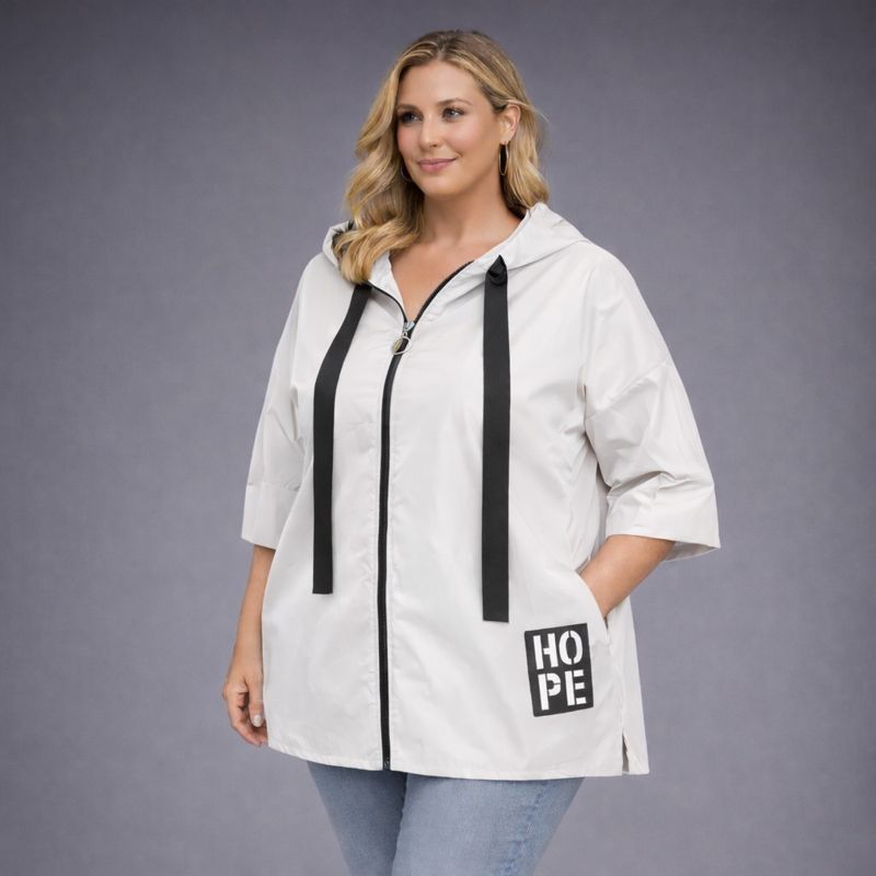 Short Length A-Line Rain Coat / Jacket with Hood