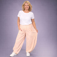 Cotton Elasticated Waist Balloon Harem Pants / Joggers