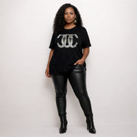 Studded Short Sleeve Cotton T-Shirt