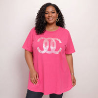 Studded Short Sleeve Cotton T-Shirt