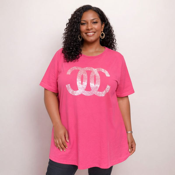 Studded Short Sleeve Cotton T-Shirt