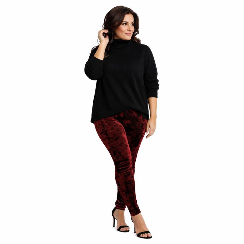 Crushed Velvet High Waist Leggings