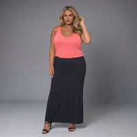 Sleeveless Two-Colour Maxi Dress