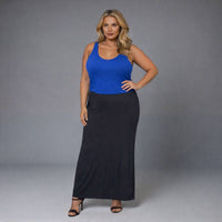 Sleeveless Two-Colour Maxi Dress