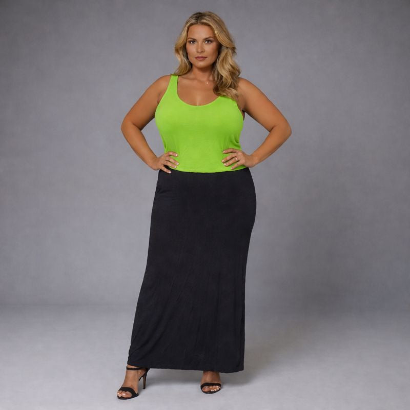 Sleeveless Two-Colour Maxi Dress