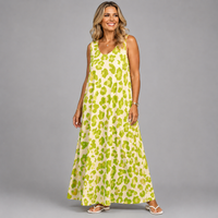 Sleeveless Bold Animal Print Maxi Dress