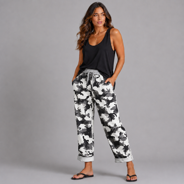 Camoflague Print Joggers with Pockets