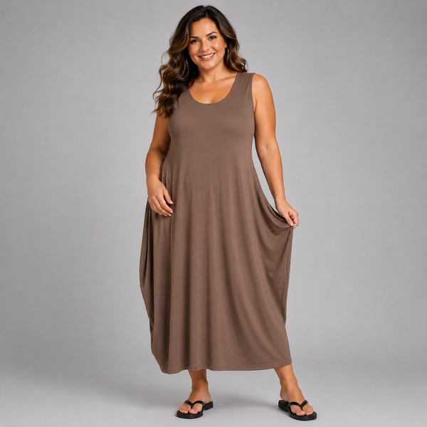 Sleeveless T-Shirt Midi Dress