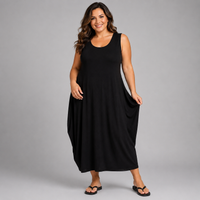 ROCKTHOSECURVES SLEEVELESS T-SHIRT DRESS SUMMER CASUAL STYLE