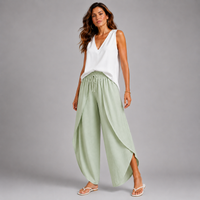 Soft Drape Waterfall Palazzo Trousers