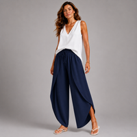 Soft Drape Waterfall Palazzo Trousers