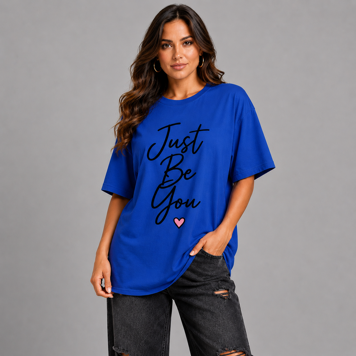 Long T-shirt with Just Be You Logo