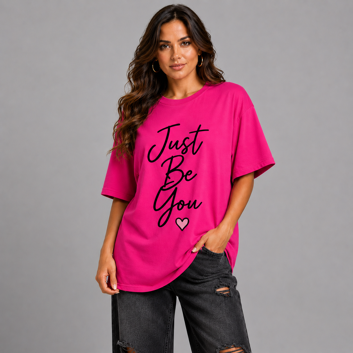 Long T-shirt with Just Be You Logo