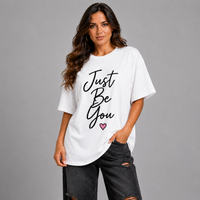 Long T-shirt with Just Be You Logo