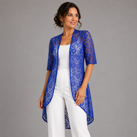 Lace Dipped Hem Kimono Jacket