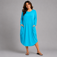 Soft Stretchy Loose Fitting Dress with Pockets