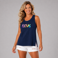 Sleeveless  “LOVE” Logo Cut-Side Vest