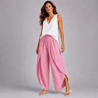 Soft Drape Waterfall Palazzo Trousers