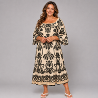 Crochet Sleeve Off-Shoulder Gypsy Dress