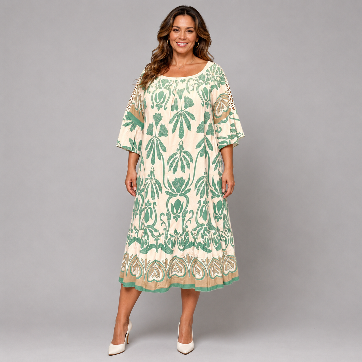 Crochet Sleeve Off-Shoulder Gypsy Dress