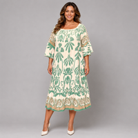 Crochet Sleeve Off-Shoulder Gypsy Dress