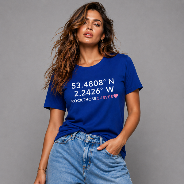 Long Cotton T-shirt with Manchester GPS Logo