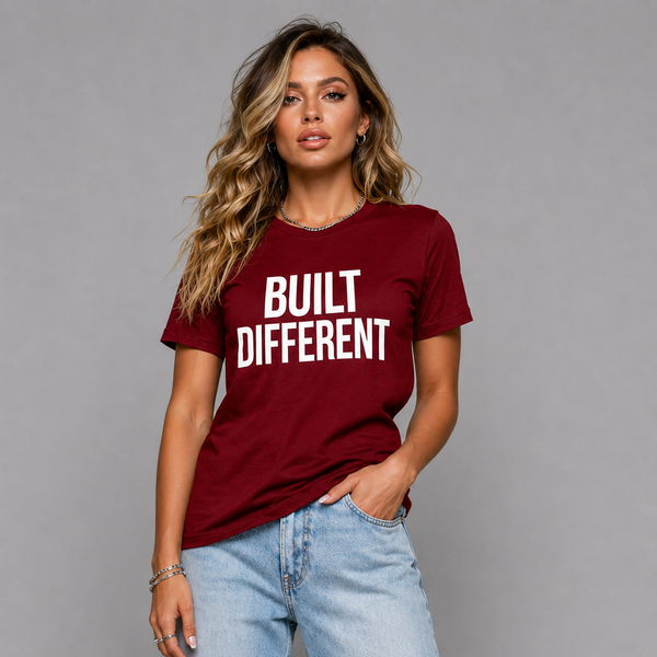 Long Cotton T-shirt with Built Different Logo