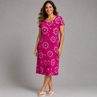 Short Sleeve Floral T‑Shirt Dress