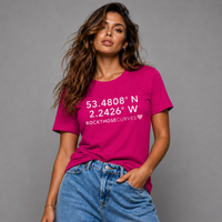 Long Cotton T-shirt with Manchester GPS Logo