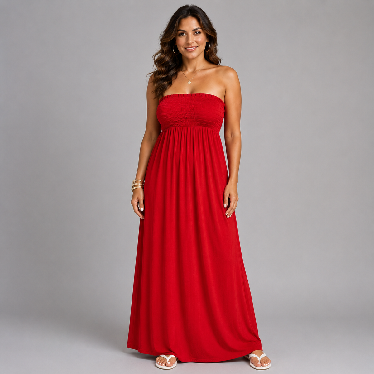 Strapless Boob Tube Maxi Dress