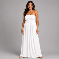 Strapless Boob Tube Maxi Dress
