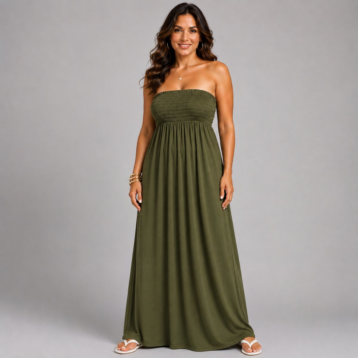 Strapless Boob Tube Maxi Dress