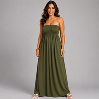Strapless Boob Tube Maxi Dress