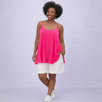 Pleated Strappy Swing Top / Vest