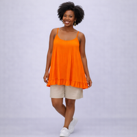 Pleated Strappy Swing Top / Vest