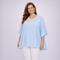 Fluted Sleeve Swing Top Blouse