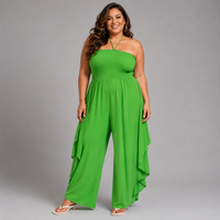 Plain Halterneck Boob Tube Jumpsuit