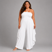 Plain Halterneck Boob Tube Jumpsuit