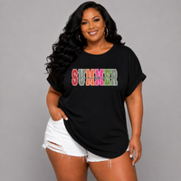 Summer Vibes Dipped-Hem T-Shirt